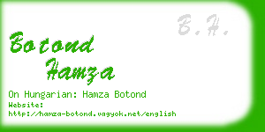 botond hamza business card